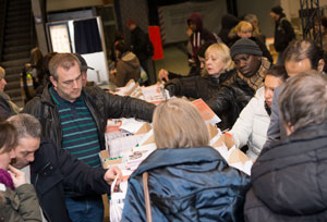 Stands d'info en gare